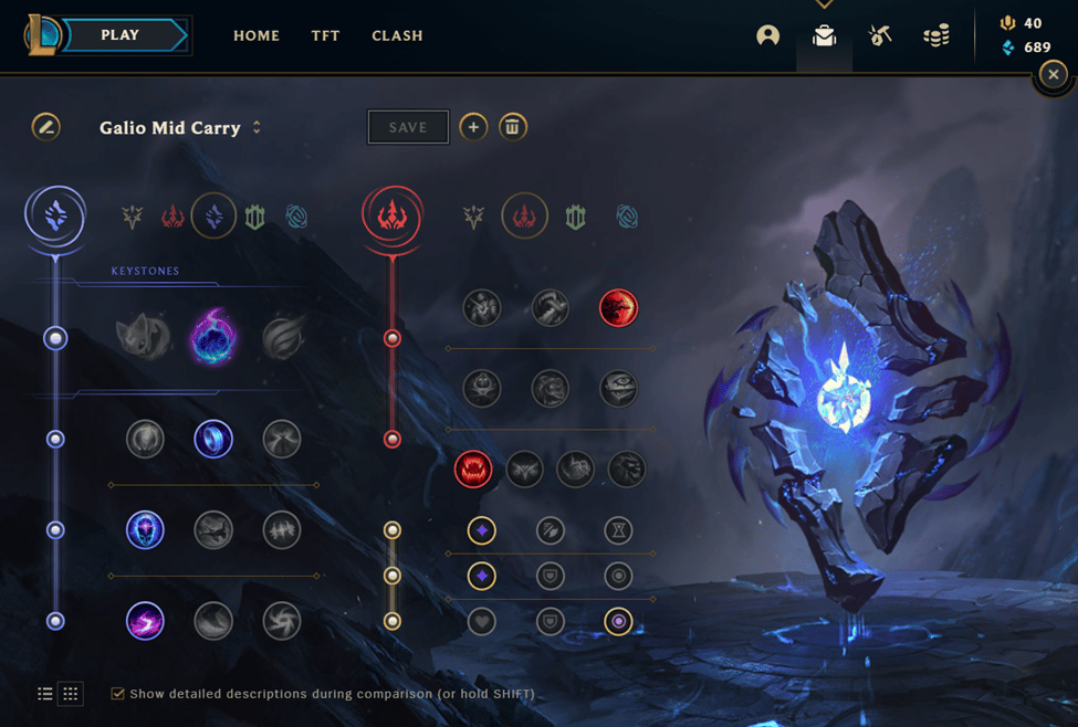 Galio Mid Rune Sheet