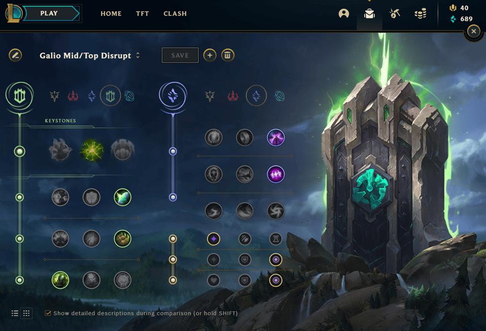 Galio Top Rune Sheet