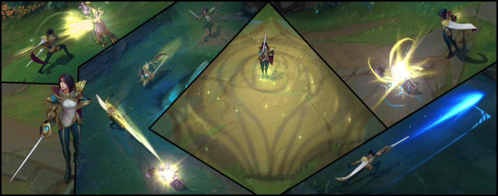 Mix of images showing Fiora using her abilities in different ways